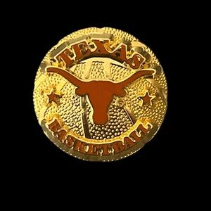 Texas Longhorns Basketball Gold Tone Enamel 3D Collectible Lapel Pin Hat NCAA